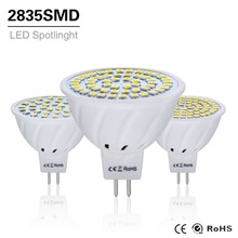 Светодиодная лампа MR16, 4 Вт, 6 Вт, 8 Вт, 12 В, 24 В переменного/постоянного тока, 16 светодиодов gu5.3 mr, точесветильник светильник 220 В, 2835SMD, светодиодная лампа белого/теплого белого света, 10 шт. 2024 - купить недорого