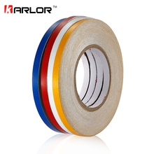1cm*42m Car Styling Reflective Tape Warning Stickers Reflective lines Body Rim Automobile Motorcycle Emergency Safety Strip 2024 - buy cheap
