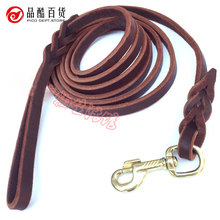 2018 hot sale genuine leather dog harness Real leather Big Dog Leash Training Leads cat coleira ZL69 2024 - buy cheap