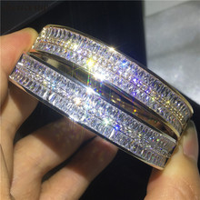 Chucong pulseira de luxo feminina, pulseira cortada aaaaa cz ouro prata cor de casamento para mulheres homens acessórios de moda 2024 - compre barato