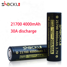 2pcs shockli 21700 4000mah li-ion rechargeable battery 30A high drain 21700 lithium battery for 21700 flashlights  mod 2024 - buy cheap