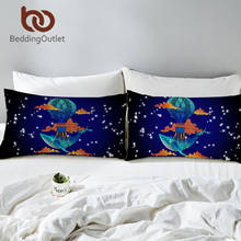 BeddingOutlet Blue Whale Pillowcase Kids Cartoon Printed Pillow Cover Hot Air Balloon Decorative Pillow Case Boho Bedding 2pcs 2024 - buy cheap