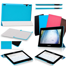 Funda de cuero con tapa para tableta Lenovo Ideatab S6000 S6000H S6000F S6000G, carcasa ligera y delgada con tapa, película y bolígrafo, 10,1" 2024 - compra barato