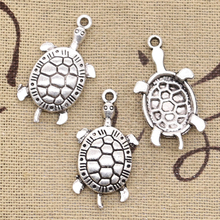 15pcs Charms Tortoise Turtle Sea 30x15mm Antique Silver Color Pendants DIYCrafts Making Findings Handmade Tibetan Jewelry 2024 - buy cheap