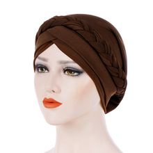 Turbante de estilo bohemio para mujer, bufanda con nudo trenzado, Hijab musulmán para interior, accesorios para el cabello, pérdida de cabello 2024 - compra barato
