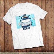 Berlin Wall 1989 Fall of The Wall, Trabant Classic East German Car 2019 Fashion Men Design Free Shipping Summer Cool Shirt 2024 - buy cheap