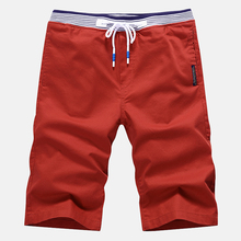 Pantalones cortos de verano para hombre, informales, sueltos, de cintura elástica, de algodón, color sólido, talla grande, S-4XL 2024 - compra barato