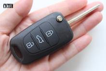 CYCTEM 3 Buttons Flip Remote Key Shell Fit For Hyundai I30 IX35 Car Folding Remote Key Case 2024 - buy cheap