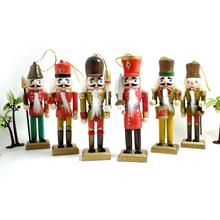 HT027 puppets doll toy 13cm nutcracker soldiers walnut wood painted children Christmas toy 6 pcs/lot 2024 - buy cheap