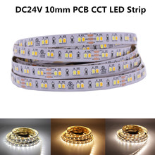 Tira de luces LED Flexible de doble Color, cinta de luz de 5M, 3528, 2835, CW/WW, temperatura de Color blanco Dual ajustable, CCT 12V 24V, 120LED/m 2024 - compra barato