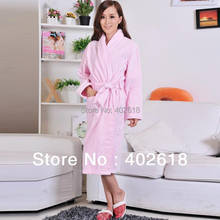 1PCS/Lot New 100% Cotton Robes Ladies Bathrobe, Dressing gown, Size M, L, Color White, Pink, Yellow, Soft & Good quality 2024 - buy cheap