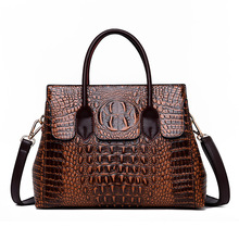 Luxury Women Bag 2021 Fashion Crocodile Pattern Ladies PU Leather Handbag Big Tote Sac Bols 2024 - buy cheap
