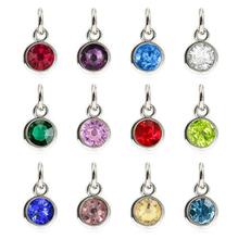 60PCS/lot colors bling birthstone with open jump ring hang pendant charms fit for diy keychains key ring fashion jewelrys 2024 - buy cheap