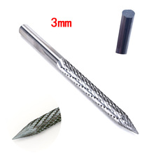 3mm Solid Carbide Cutter Rotary Burrs  Shanks Carbon Steel Drill Bit Pneumatic Drill Bit Patch Plug Tire Repair Tool 2024 - buy cheap