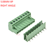 5SETS 2EDG 8pin 5.08MM pitch RIGHT ANGLE pluggable screw terminal block 5.08 8 pin PLUG TYPE pcb connector PLUG + SOCKET 300v 2024 - buy cheap