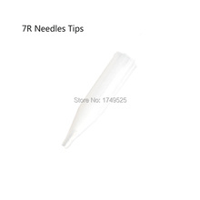 Top 100Pcs/Lot 7RL Disposable Permanent Makeup Needles Plastic Side Hole Tip Eyebrow Lip Tattoo Pen Machine Kits Supply 2024 - buy cheap