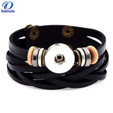 wholesale  Snap Jewelry black charms DIY charm snap button bracelet Jewelry LSNB89/90/91 2024 - buy cheap