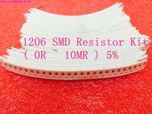 50 valores * 25 uds = 1250 uds/lote; 1206 Kit de resistencias SMD (0R ~ 10MR) 5% 1/4 W 0,25 W 2024 - compra barato