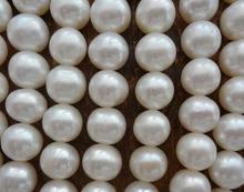 Unique Pearls jewellery Store 8mm White Genuine Freshwater Pearl Loose Beads DIY Jewelry One Full String Materisl Supply LS4-03 2024 - buy cheap