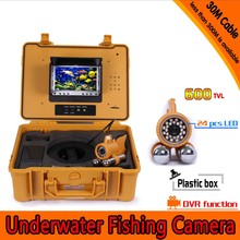 Kit de câmera de pesca subaquática com 30 metros de profundidade, barra de chumbo dupla, monitor com dvr, caixa de plástico rígido embutido e amarelo 2024 - compre barato