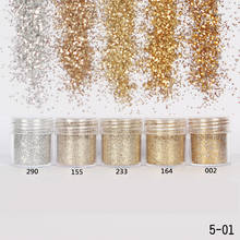 1 Box gold silver Nail Glitter Powder Sequins Mixed Nail Sparkles Shiny Glitter Dust Powder Nail Art Decorations Nail Tools 2024 - buy cheap