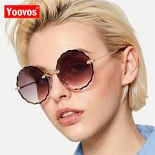 Yoovos 2021 New Rimless Ocean Lens Sunglasses Women Brand Designer UV400 Classic Glasses Gafas Metal Goggle Eyewear For Women 2024 - buy cheap