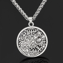 Amuleto vikingo nórdico, Lobo, Odín, Vegano, collar con colgante 2024 - compra barato