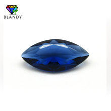Wholesale Price 1.5x3~8x16mm Marquise Shape Blue Color Glass Gems Stone Loose Synthetic Glass Beads For Jewelry 2024 - buy cheap