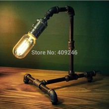 Loft Edison industrial retro personality metal waterpipe lamp Coffee shop decoration creative desk lamp 2024 - buy cheap