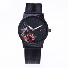 Модные женские часы с дизайном изображения силиконовый ремешок наручные часы Аналоговые кварцевые часы из сплава Роскошные повседневные часы reloj mujer # c 2024 - купить недорого