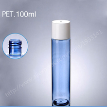 Hot sale 10pcs/lot 100ML blue PET plastic bottle with white cap, empty cosmetic packaging bottles, Essence bottle 2024 - buy cheap