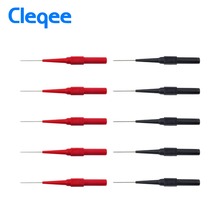 Cleqee-aguja de perforación de aislamiento P5007, 10 Uds., sondas de prueba de multímetro no destructivo, rojo/negro 2024 - compra barato