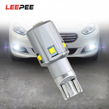 Leepee lâmpada de luz branca, para fixação em portas de carro, super clara com largura t10, 30w e 6smd 2024 - compre barato