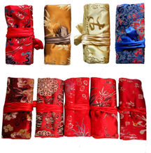 Rollos de joyería de seda clásicos chinos hechos a mano, bolsas de regalo, 10 Uds., venta al por mayor 2024 - compra barato