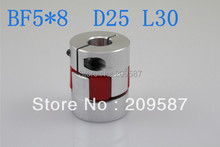 2 unids/lote BF 5mm x 8mm CNC acoplador de eje de acoplamiento Flexible D25 L30 2024 - compra barato