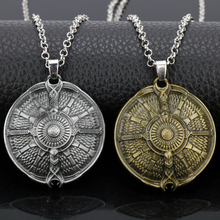 dongsheng God of War 4 Necklaces Metal Kratos Shield Pendant Chain Choker Necklaces for Women Men Charm Gifts 2024 - buy cheap