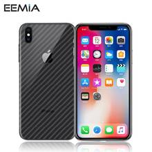 Carbon Fiber Film Mobile Phone Sticker For Apple iPhone XS Max 7 Plus 8 6 6S 5 5S X XR Back Pegatinas Adesivos Accessories EEMIA 2024 - buy cheap