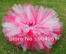 Toddler Girls Birthday Tutu Skirt  Dance Ballet Skirt Hotpink and white Color Party Cospaly Wear Costume Fluffy Handmade Tutus 2024 - buy cheap