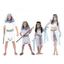 Halloween kids Adult Family Costume Ancient Egypt Egyptian Pharaoh Cleopatra Prince Princess Costume For Children Men Women 2024 - buy cheap