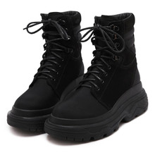 Vintage Women Riding Boots Lace Up Casual Short Botas Waterproof Winter Snow Boots Female Platform High Top Shoes 2024 - buy cheap