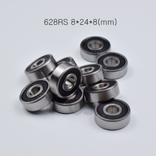 Rodamiento de goma sellado en miniatura 628RS, minirodamiento de ranura profunda de acero cromado, 8x24x8(mm), 10 piezas 2024 - compra barato