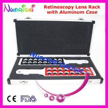 E03-9 Ophthalmic Optometry Optical Retinoscopy Board Lens Rack in Solid White Handle Flipper Packed Aluminum Case Free Shipping 2024 - buy cheap