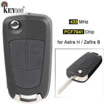 KEYECU 433MHz PCF7941 Chip Replacement 2 Btn Remote Key Remote Car Key Fob for Vauxhall, for Opel Astra H Zafira B Corsa 2024 - buy cheap