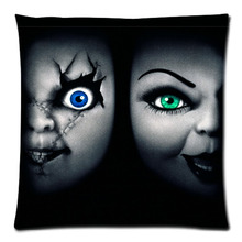 Juego para niños y novia de Chucky y la semilla de Chucky, funda de almohada de lino y lino con estampado de dos lados y cubierta Cojín cuadrado de 17,7 "x 17,7" 2024 - compra barato