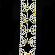 10 yardas cuerda de cadena Diamante de imitación Diamante plata cristal collar costura 2024 - compra barato