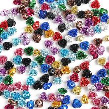 Pick Size 6mm/8mm/12mm Aluminium Rose Flower Spacer Loose DIY Beads for Jewelry Making 2024 - buy cheap