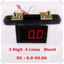 RD 0.56" Digital Ammeter APM dc 0-50A 4 wires Three digit Current Panel Meter with Shunt led Display Color [ 3 pieces / lot] 2024 - buy cheap