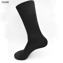 Fcare 8PCS=4 pairs long leg black 40, 41, 42, 43 cotton men socks dress socks long leg business black socks 2024 - buy cheap