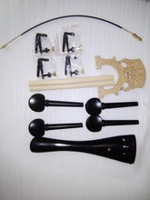 One Set Ebony Cello Parts 4/4+4 Tunerand Gut and 2 sound post and Bridge and 1 set String all 4/4 2024 - buy cheap