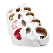 Heart Princess Baby Girl First Walkers Newborn Toddler Bowknot Moccasins Crib Shoes Soft Sole Prewalker Anti-slip Baby Shoes 2024 - buy cheap